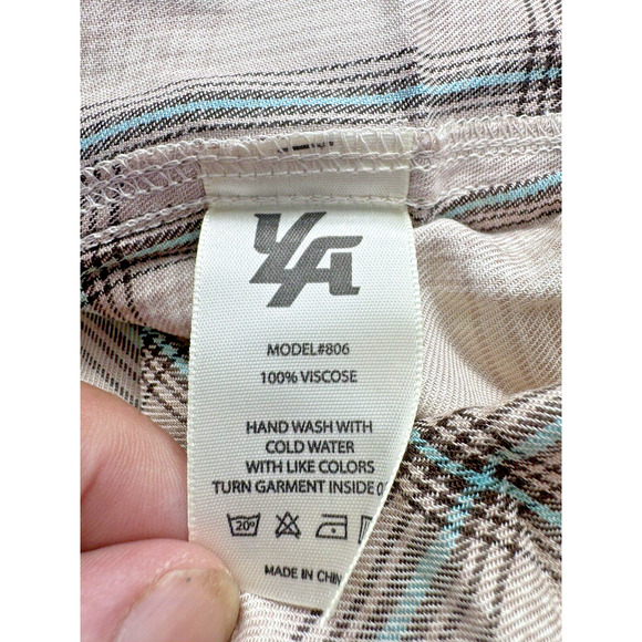 Youngla Pearl Snap Flannel Shirt Men's XXL Long Sleeve Check Viscose Stretch - Picture 5 of 6